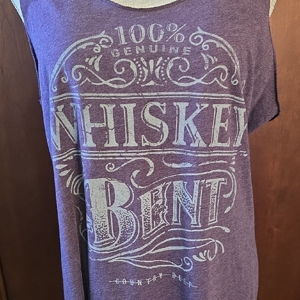 Next Level Womens XL Purple Whiskey Bent Country Deep Tank Top - Picture 5 of 5